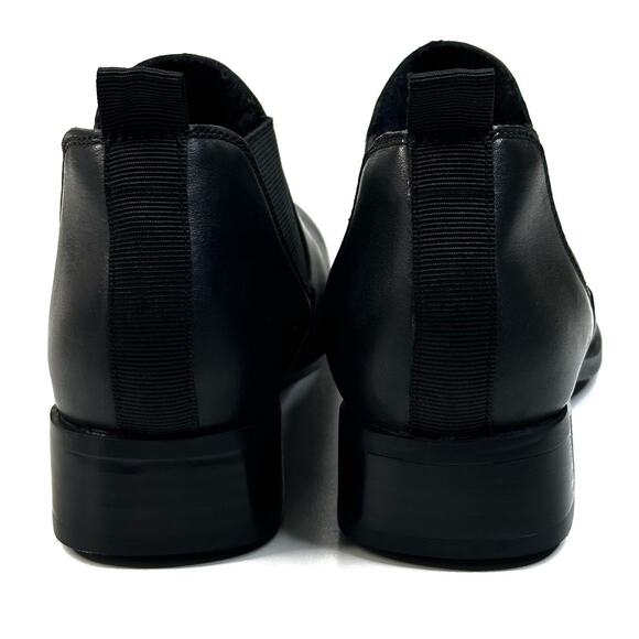 Munro Bedford Black Leather Shoe Bootie Block Heel Womens Size 6.5M New $230 - Picture 4 of 10